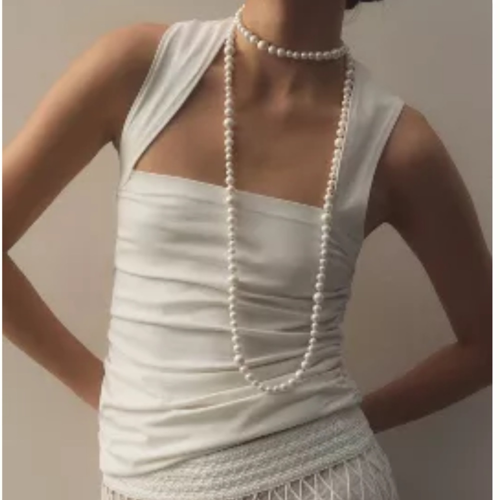 PILCRO RUCHED HALTER TUBE TOP